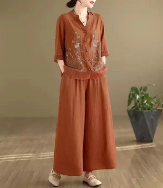 Vallina Outfit - Irene One Set 2in1 Wanita Muslim Matt Linen Rami Premium Setelan Casual Daily