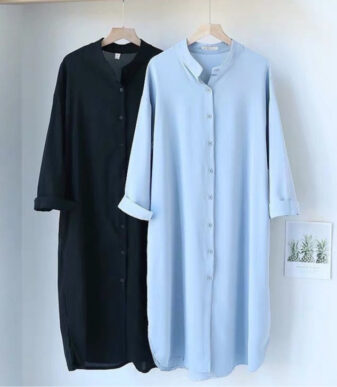 Vallina Outfit - Ailen Long Tunik Atasan Muslim Wanita Premium Wollycrepe Grade A OOTD Casual Daily
