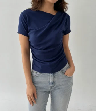 Vallina Outfit - Nalia Top Atasan Wanita Modern Kekinian All Size Fit To XL Besar Casual Daily