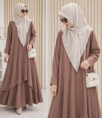 Vallina Outfit - Atiya One Set 2in1 Setelan Rok Muslim Wanita Premium